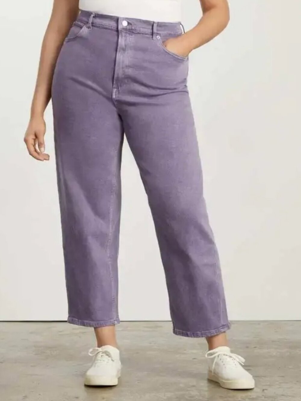 Everlane Way-High Jean Purple Size 34 Tall